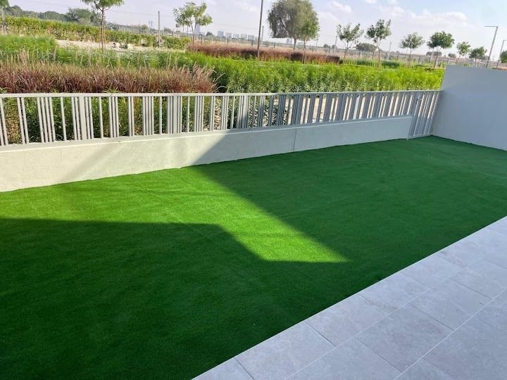 Artificial grass balcony installation in Dubai — real project photo
