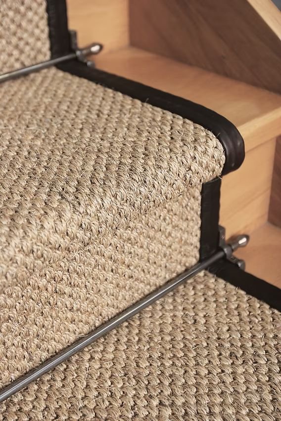 Sisal stair runner fitted in Dubai — real project photo